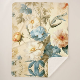 Cobertor Sherpa Vintage Floral