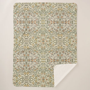 Cobertor Sherpa Vintage Floral William Morris Fruta