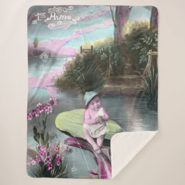 Cobertor Sherpa Vintage French April Fool Pistcard