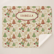 Vintage Gingerbird Man & Christmas Trees Custom