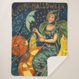 Cobertor Sherpa Vintage Halloween Poster