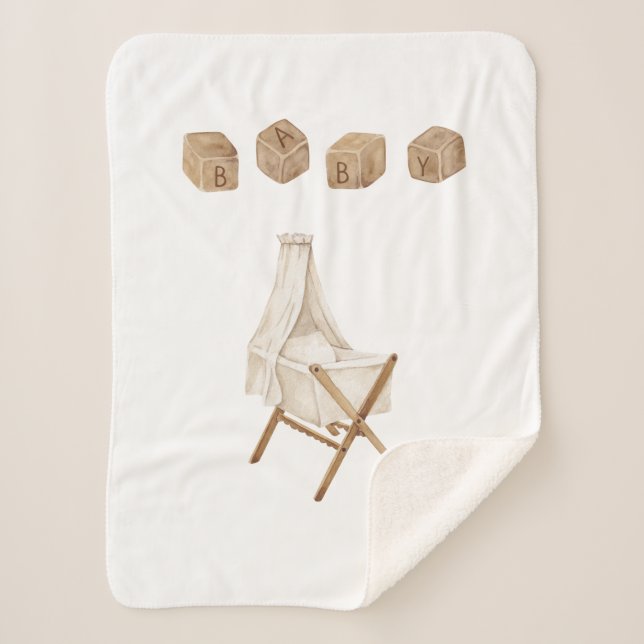 Cobertor Sherpa Vintage Nursery Sherpa Blanket (Frente)
