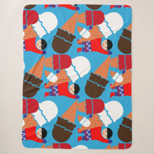Cobertor Sherpa Vintage Retro Sorvete Art