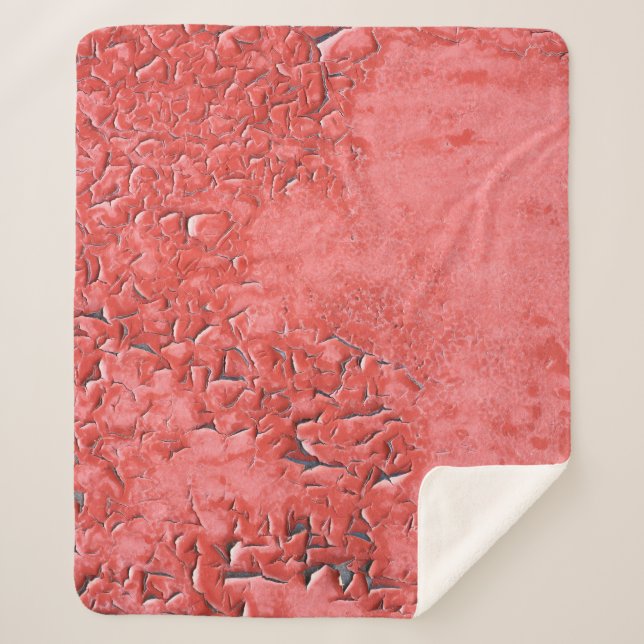 Cobertor Sherpa Vintage Rusty Wall Textura (Frente)