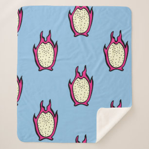 Cobertor Sherpa Vintage sem descontinuidades com dragão desenhado