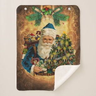 Cobertor Sherpa Vintage Style Rua Nicholas (Papai Noel) Natal 