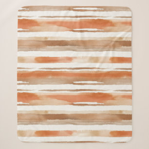 Cobertor Sherpa Vintage Watercolor Striped - Terrenos(3)