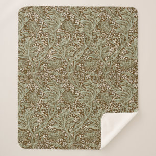 Cobertor Sherpa Vintage William Morris Arcadia Sem Costura