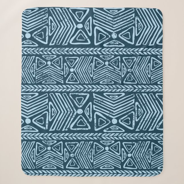 Cobertor Sherpa Vintagem tribal sem descontinuidades  (Frente)