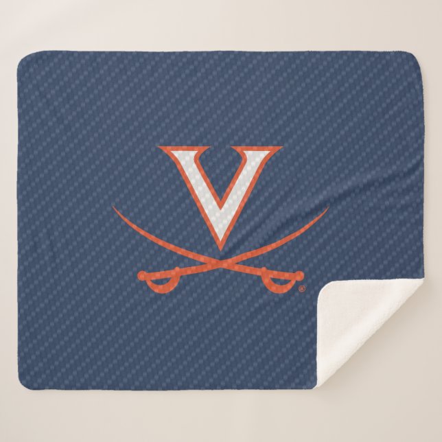 Cobertor Sherpa Virginia Cavaliers Fibra de Carbono (Frente (Horizontal))