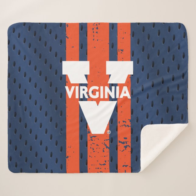 Cobertor Sherpa Virginia Cavaliers Jersey (Frente (Horizontal))