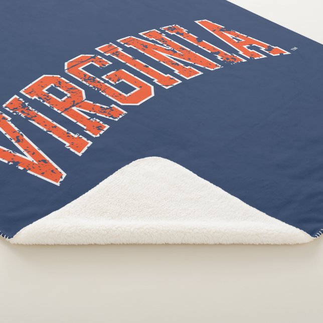 Cobertor Sherpa Virginia Wordmark Envelhecido (3/4)