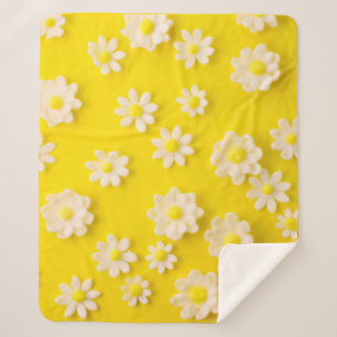 Cobertor Sherpa Visitas com fundo amarelo