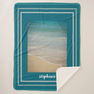 Cobertor Sherpa Vista Personalizada do Mar Mediterrâneo