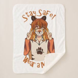 Cobertor Sherpa Vista uma máscara!