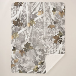 Cobertor Sherpa Visual de Camuflagem para Caça de Inverno
