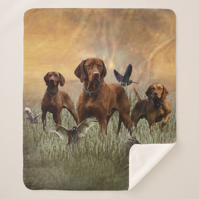 Cobertor Sherpa Vizsla Art húngaro (Frente)