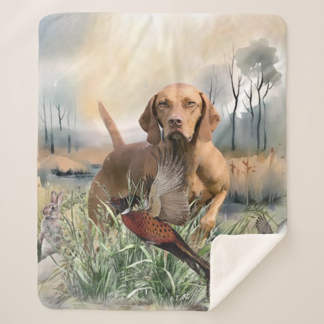 Cobertor Sherpa Vizsla, Arte (Frente)