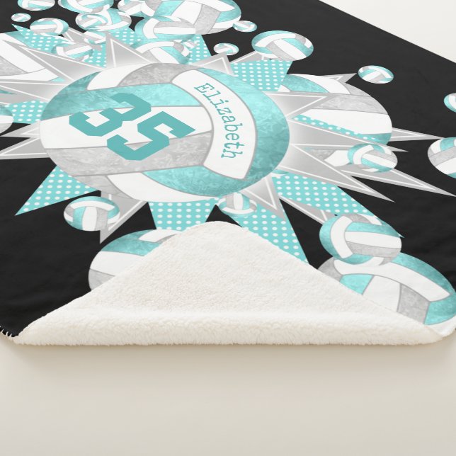 Cobertor Sherpa volicola de cinza aqua e estrelas (3/4)