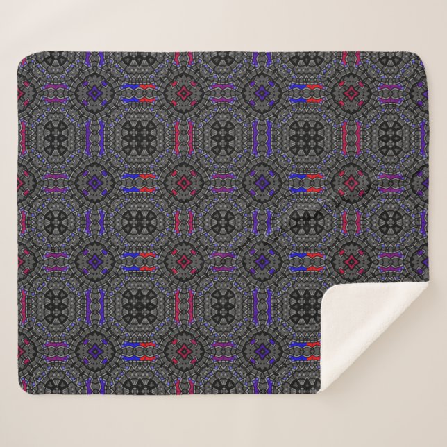 Cobertor Sherpa Volume treze da arte caleidoscópica sete (Frente (Horizontal))
