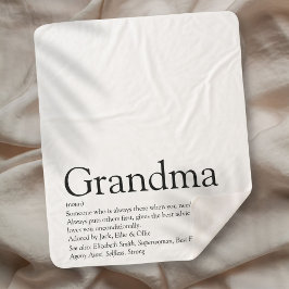 Cobertor Sherpa Vovó Definição, Black e White Modern Diversão