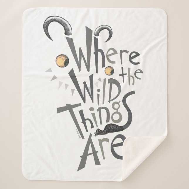 Cobertor Sherpa Where the Wild Things Are Quote Graphic (Frente)