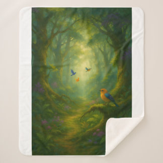 Cobertor Sherpa Whispers of the Forest
