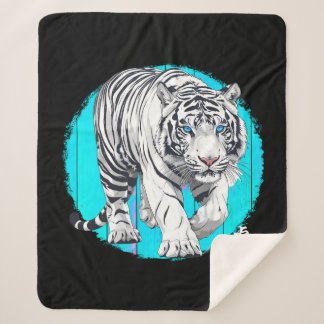 Cobertor Sherpa White Tiger Sherpa Blanket