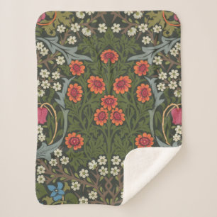 Cobertor Sherpa William Morris Blackthorn Garden Flower Classic
