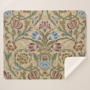 Cobertor Sherpa William Morris Brocade Elegant Garden Classic