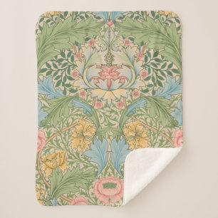 Cobertor Sherpa William Morris Flor de Murta Floral Botânico