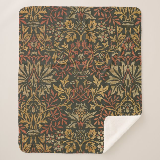 Cobertor Sherpa William Morris Flower Garden Tapeçaria (Frente)