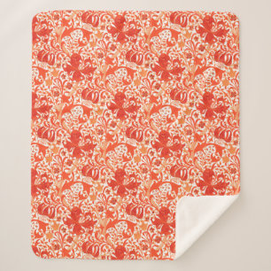 Cobertor Sherpa William Morris Iris e Lily, Mandarin Orange