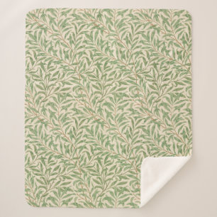 Cobertor Sherpa William Morris Jardim de Galhos de Salgueiro Flor 