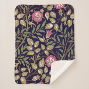 Cobertor Sherpa William Morris Sweet Briar Floral Art Nouveau