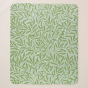 Cobertor Sherpa William Morris Willow Flor Classic Verde