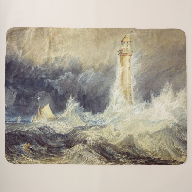 Cobertor Sherpa William Turner - Farol de Bell Rock (Frente (Horizontal))