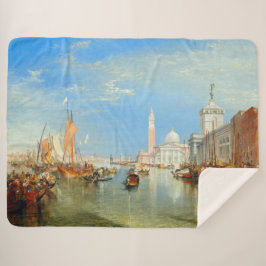 Cobertor Sherpa William Turner - Veneza, Dogana & San Giorgio