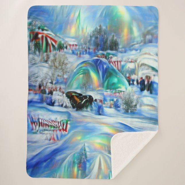 Cobertor Sherpa Winter Dreamscape (Frente)