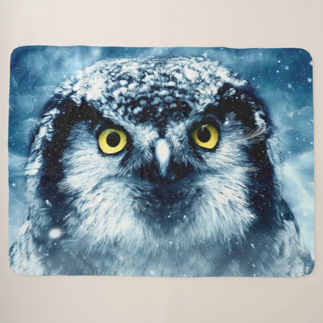 COBERTOR SHERPA WINTER OWL (Frente (Horizontal))