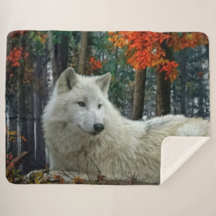 COBERTOR SHERPA WOLF BRANCO
