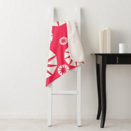 Cobertor Sherpa Wonderland Red & White Throw