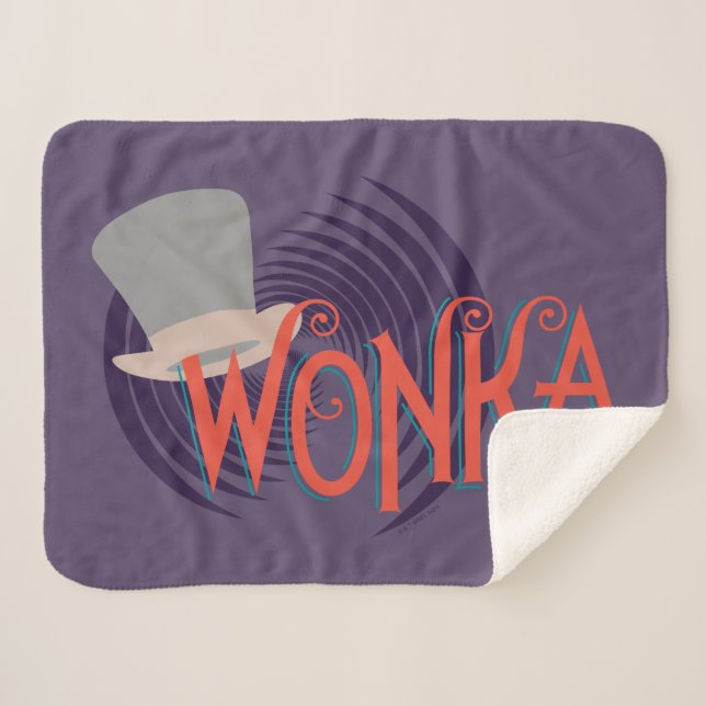 Cobertor Sherpa Wonka Spiral Logo (Frente (Horizontal))