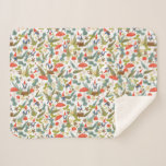 Cobertor Sherpa Woodland Gnomos Baby<br><div class="desc">A ilustração temática verde-branco e floresta vermelha,  desenhada por Shelby Allison,  com um pequeno gnomo,  cogumelos,  flores e folhagem.</div>