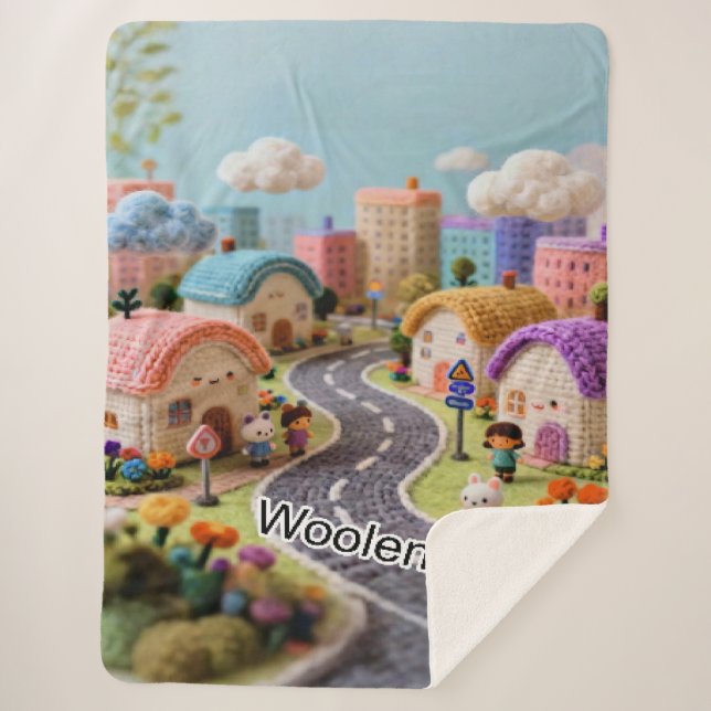 Cobertor Sherpa Woolen Village  (Frente)