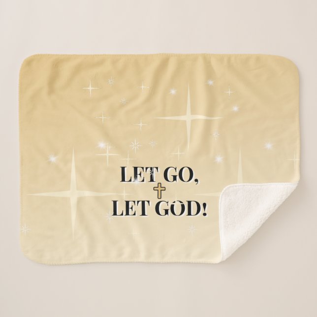 Cobertor Sherpa Wrapped in His Light Let Go Let God (Frente (Horizontal))