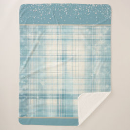 Cobertor Sherpa Xadrez azul