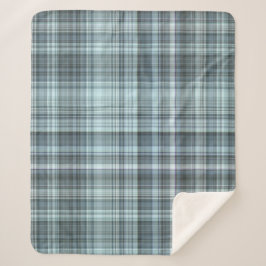 Cobertor Sherpa Xadrez azul do Céu Inverno