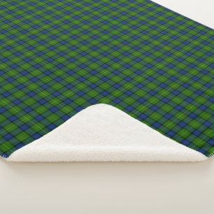 Cobertor Sherpa Xadrez azul verde Muir Moore tartan