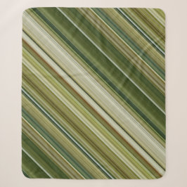 Cobertor Sherpa Xadrez Creme, Bege e Verde Oliva das Chuvas de Pri